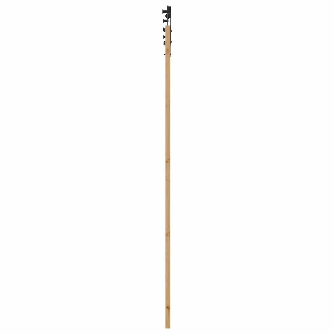 Skydedør Naturfarvet og sort 83 x 232 cm Massivt fyrretræ