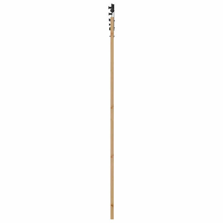 Skydedør Naturfarvet og sort 83 x 232 cm Massivt fyrretræ