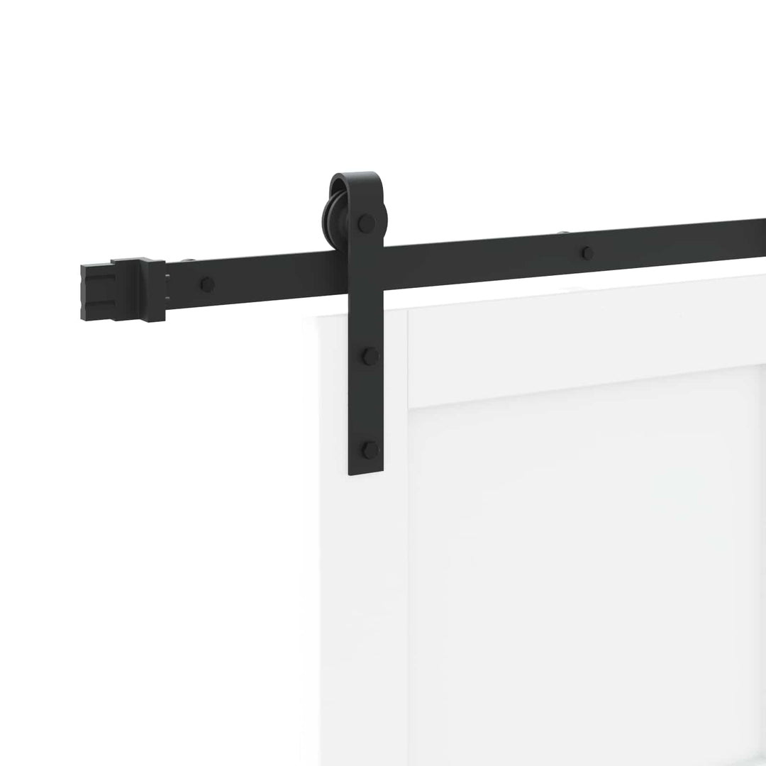 Skydedør Hvid og sort 83 x 232 cm Massivt fyrretræ