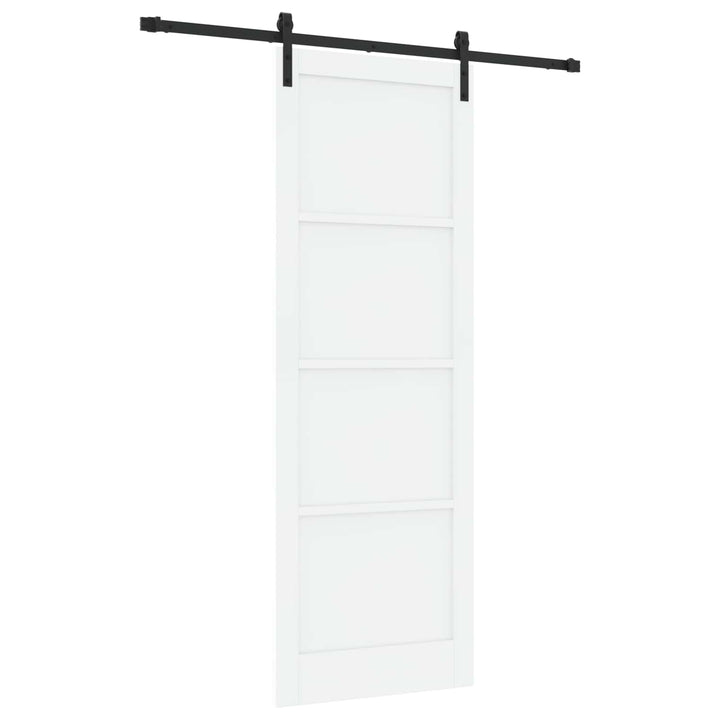 Skydedør Hvid og sort 83 x 232 cm Massivt fyrretræ