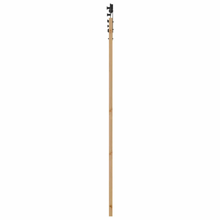 Skydedør Naturfarvet og sort 86 x 211 cm Massivt fyrretræ