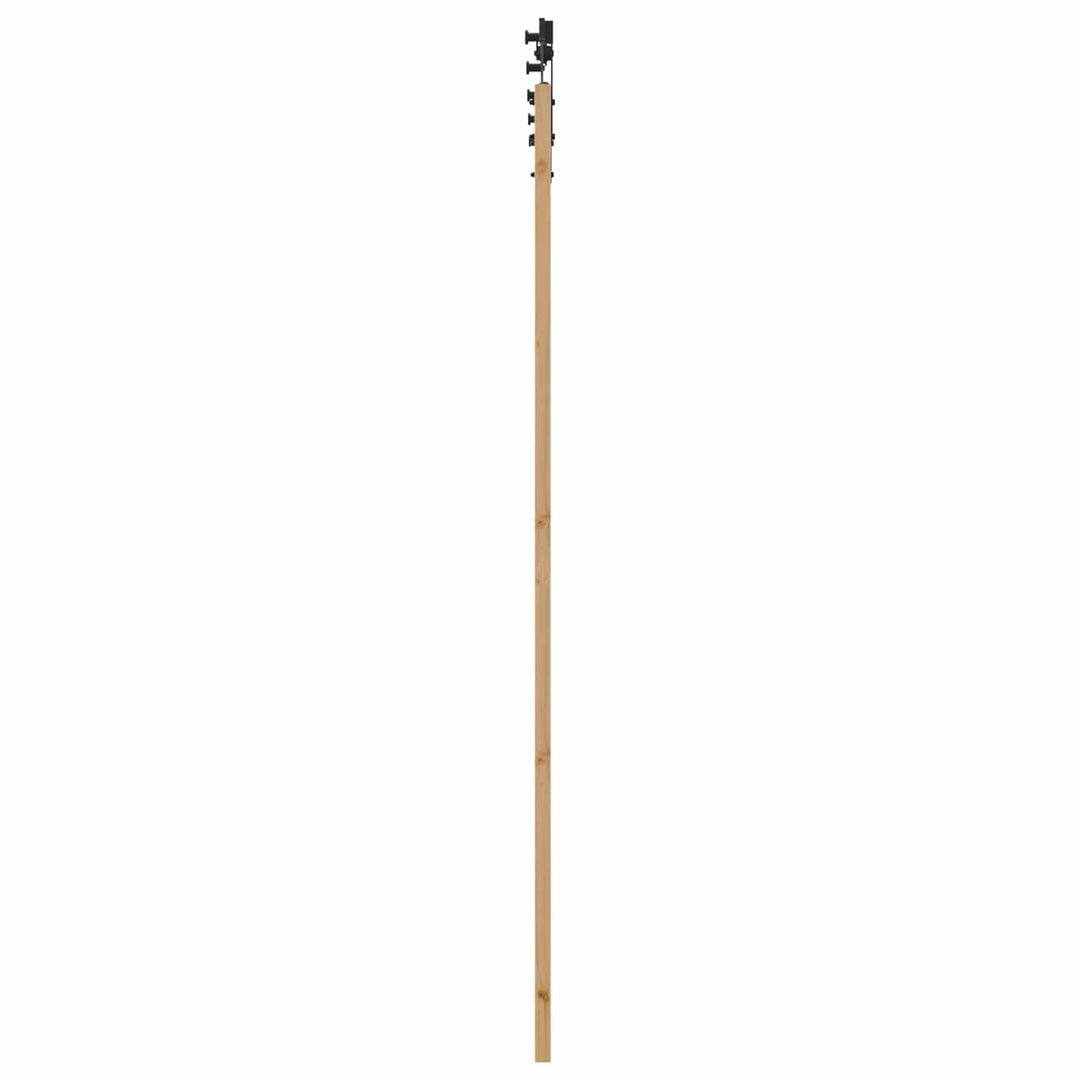 Skydedør Naturfarvet og sort 83 x 232 cm Massivt fyrretræ
