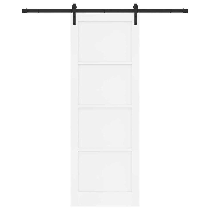 Skydedør Hvid og sort 83 x 232 cm Massivt fyrretræ