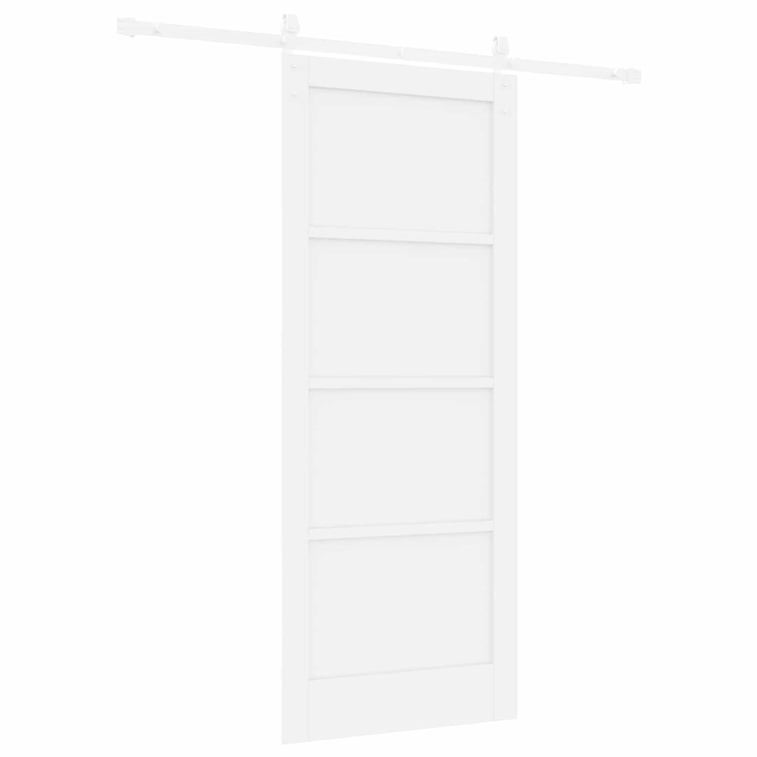 Skydedør Hvid 83 x 202 cm Massivt fyrretræ