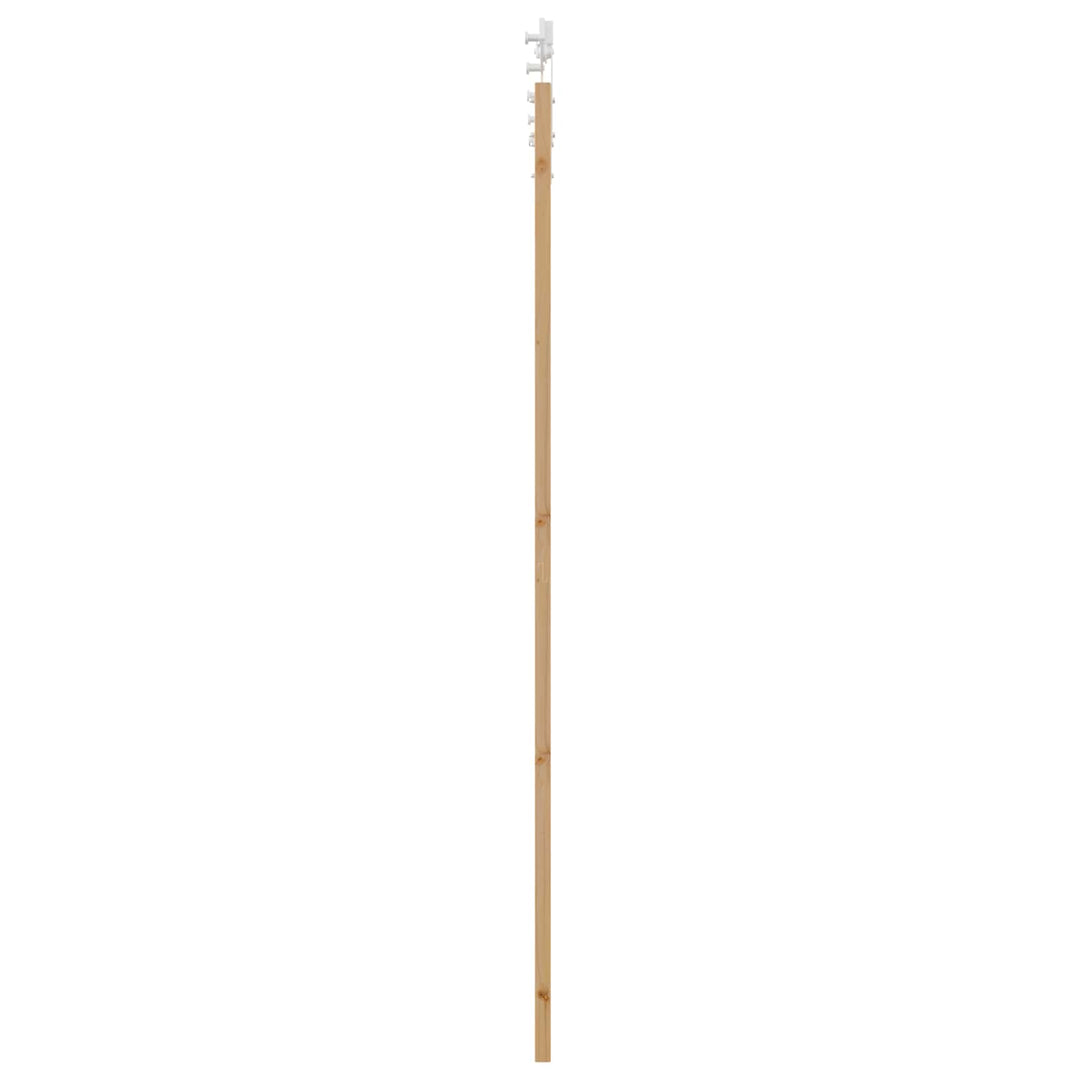 Skydedør Natur og hvid 83 x 232 cm Massivt fyrretræ