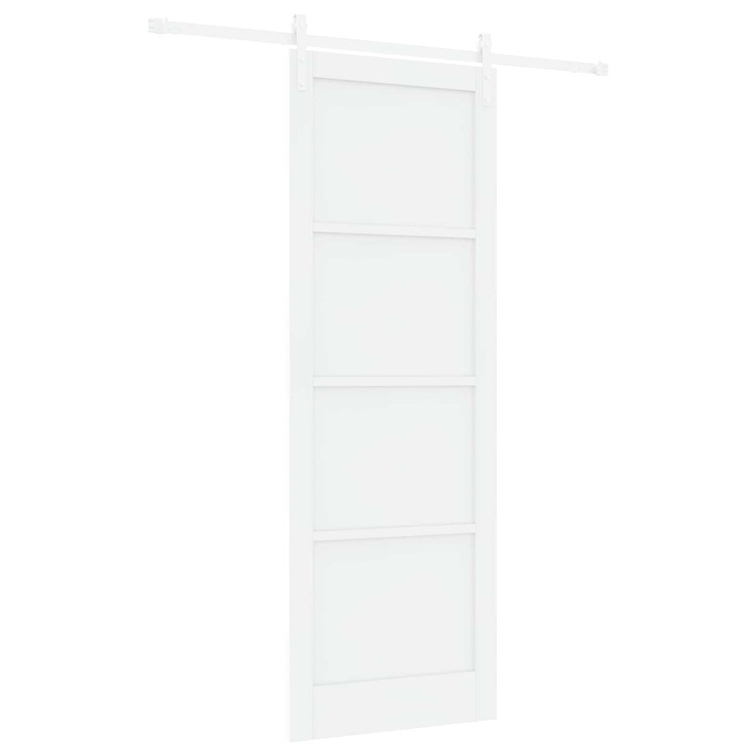 Skydedør Hvid 83 x 232 cm Massivt fyrretræ
