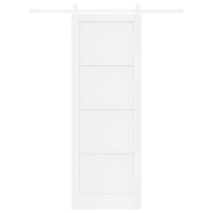 Skydedør Hvid 83 x 232 cm Massivt fyrretræ