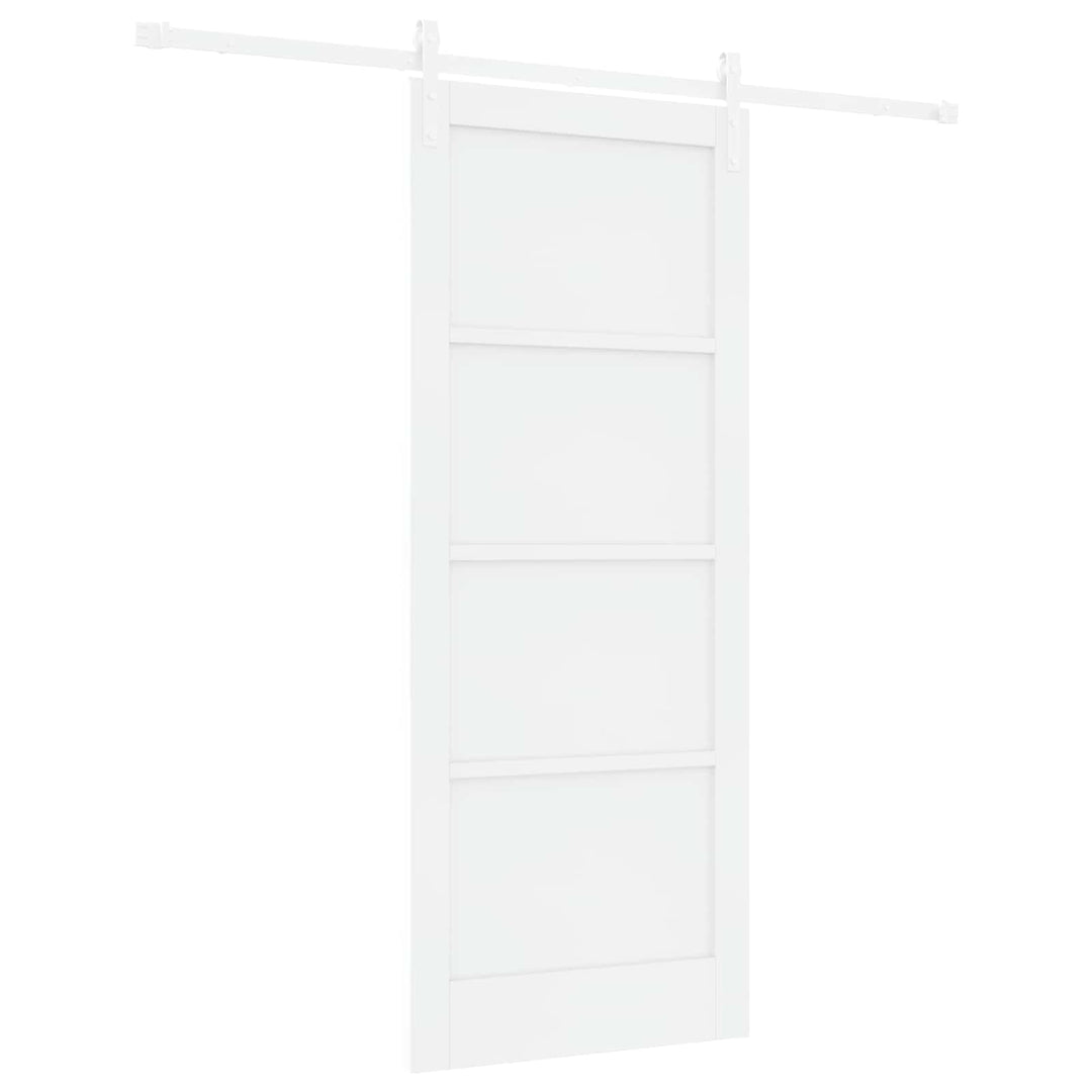 Skydedør Hvid 83 x 202 cm Massivt fyrretræ