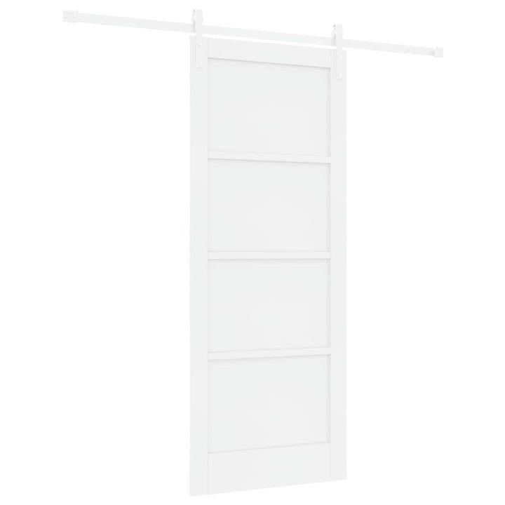 Skydedør Hvid 83 x 202 cm Massivt fyrretræ