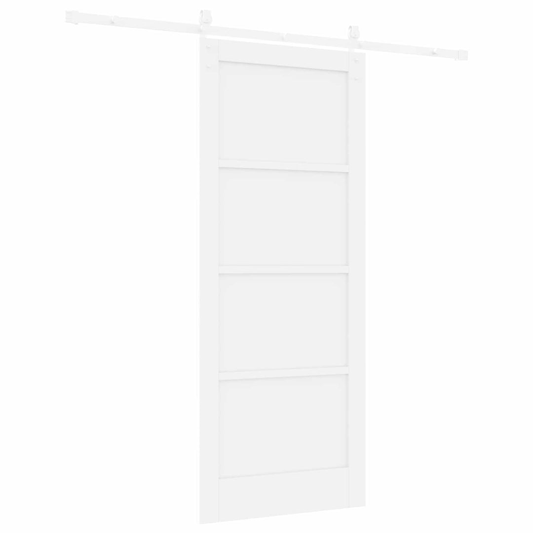 Skydedør Hvid 83 x 202 cm Massivt fyrretræ