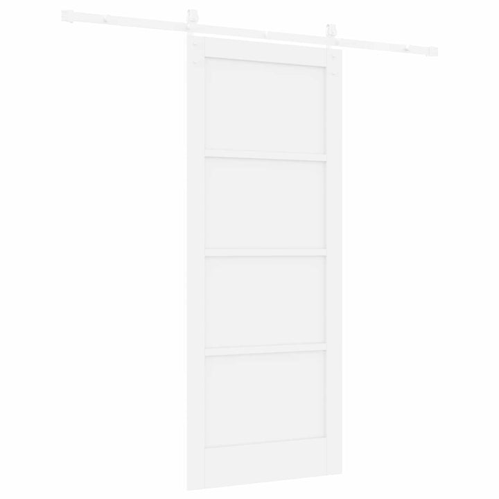 Skydedør Hvid 83 x 202 cm Massivt fyrretræ