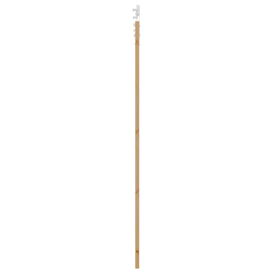 Skydedør Natur og hvid 83 x 232 cm Massivt fyrretræ