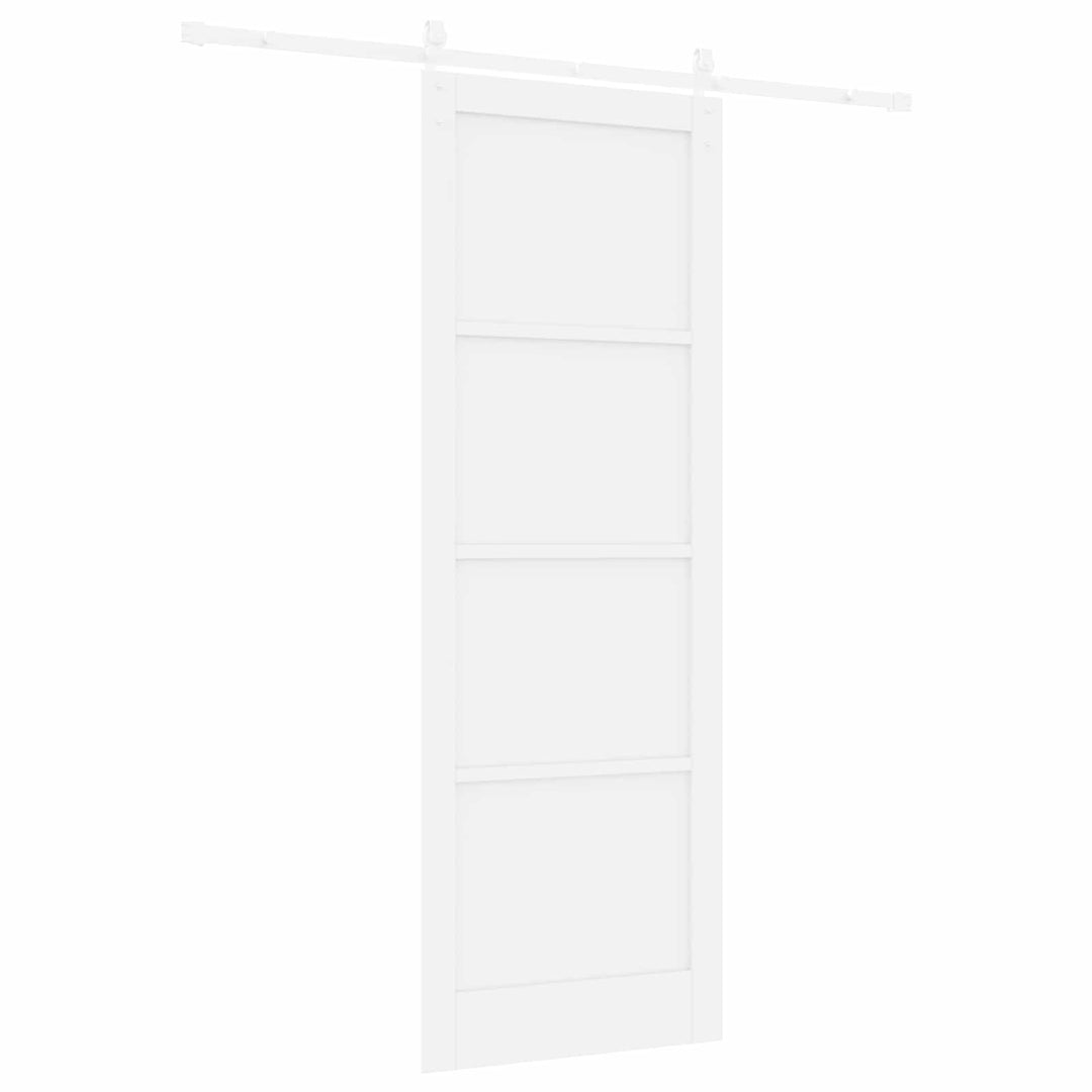 Skydedør Hvid 83 x 232 cm Massivt fyrretræ