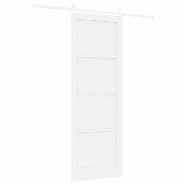 Skydedør Hvid 83 x 232 cm Massivt fyrretræ