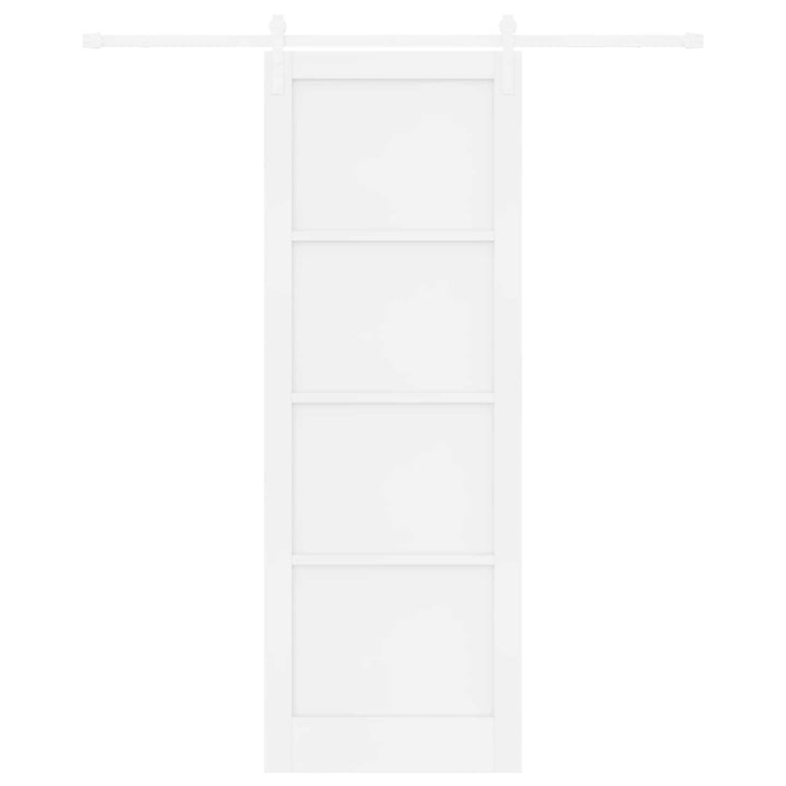 Skydedør Hvid 83 x 232 cm Massivt fyrretræ