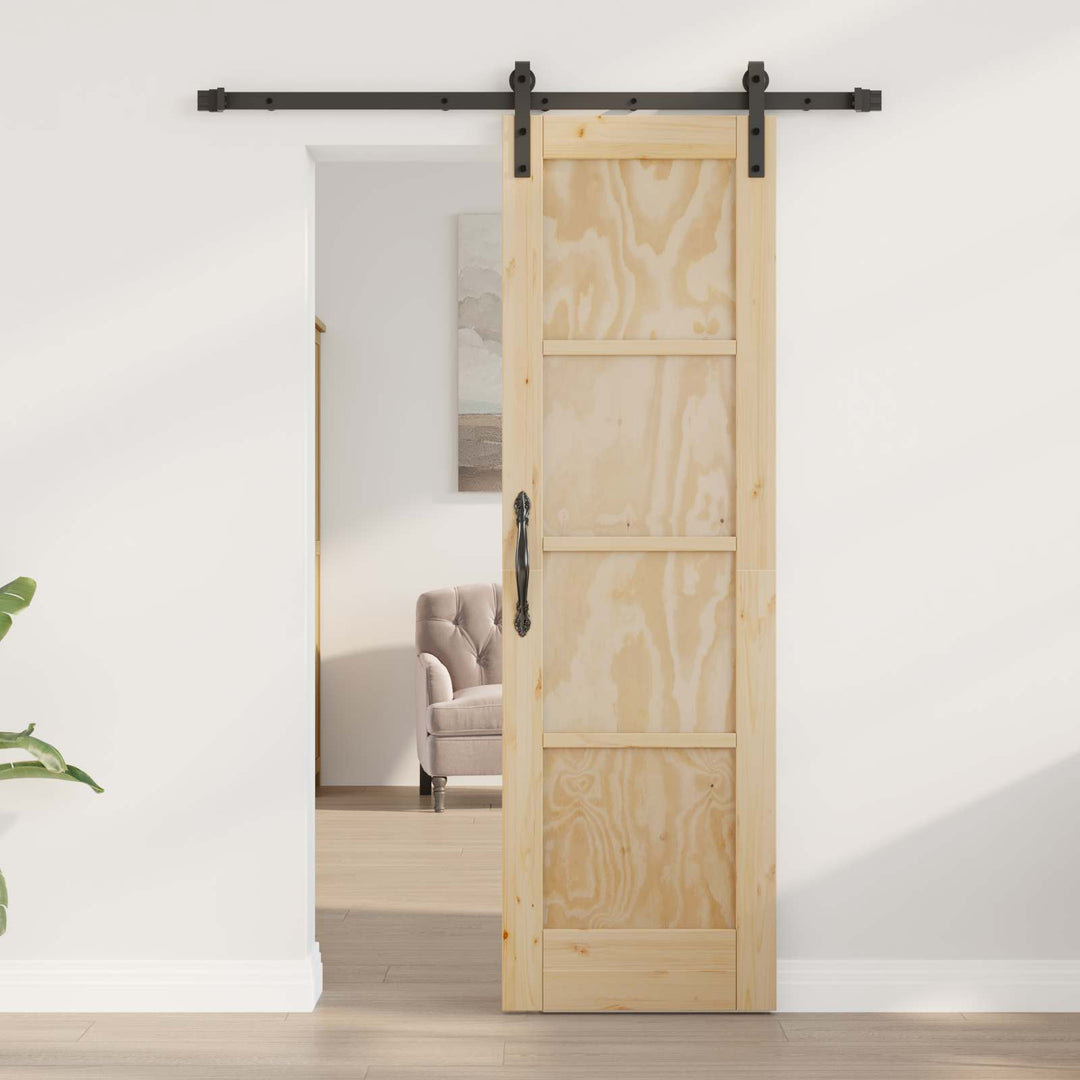 Skydedør Naturfarvet 61 x 198,5 cm Massivt fyrretræ