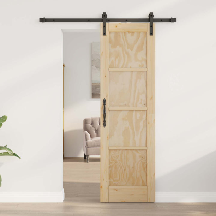 Skydedør Naturfarvet 61 x 198,5 cm Massivt fyrretræ