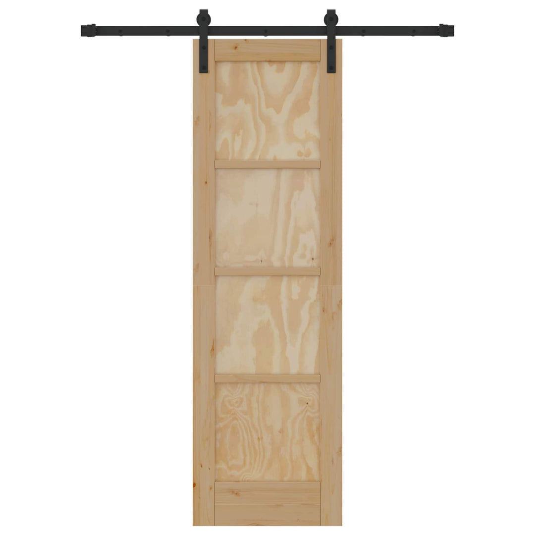 Skydedør Naturfarvet 61 x 198,5 cm Massivt fyrretræ