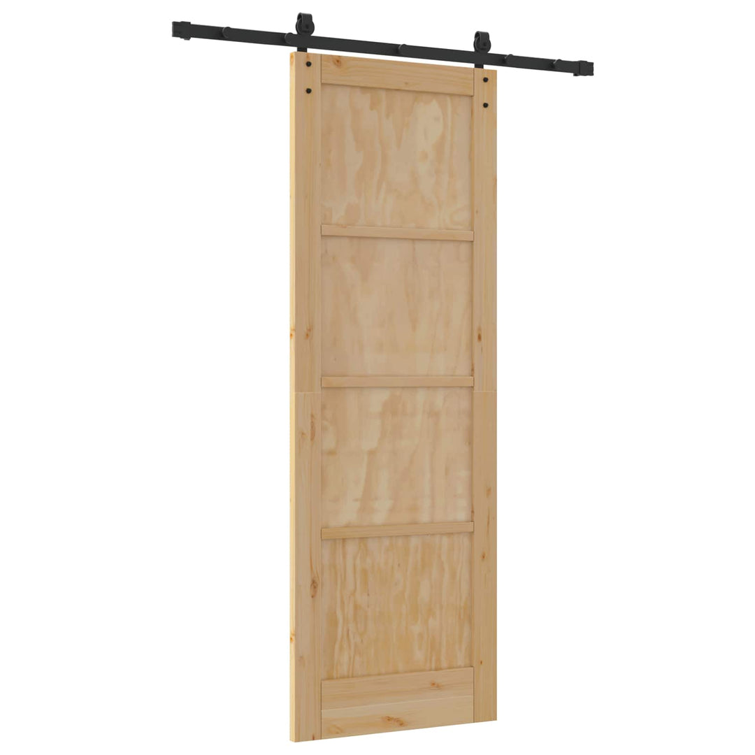 Skydedør Naturfarvet 73,5 x 211 cm Massivt fyrretræ