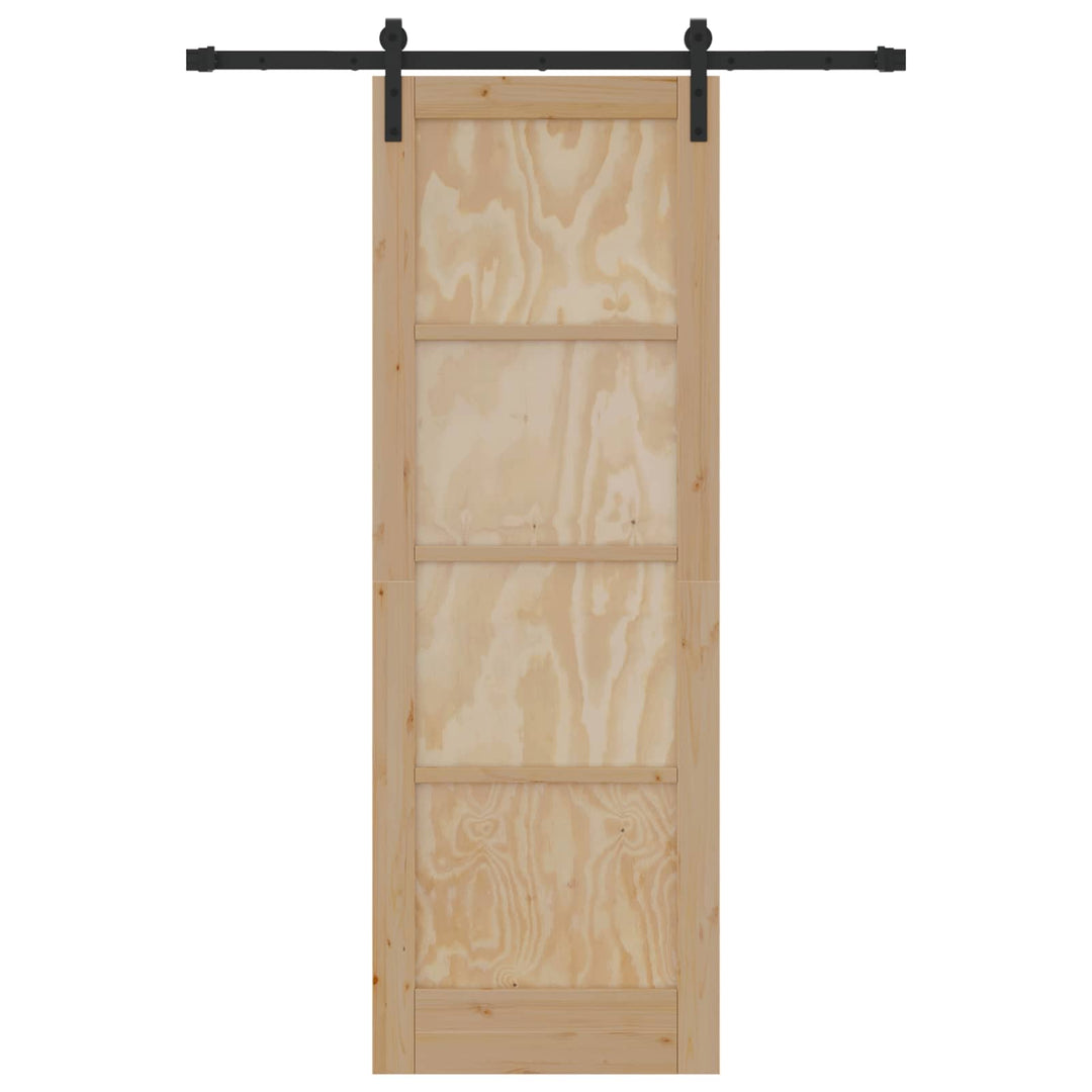 Skydedør Naturfarvet 73,5 x 211 cm Massivt fyrretræ