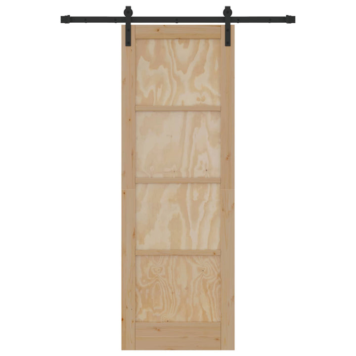 Skydedør Naturfarvet 73,5 x 211 cm Massivt fyrretræ