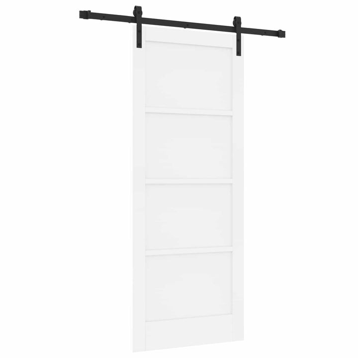Skydedør Hvid 83 x 202 cm Massivt fyrretræ