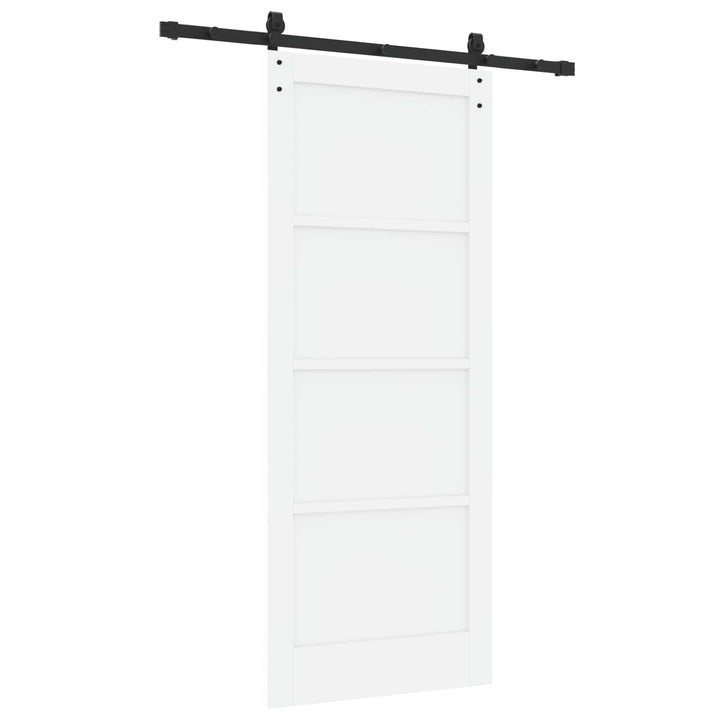 Skydedør Hvid 83 x 202 cm Massivt fyrretræ