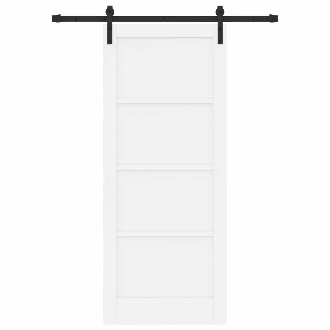 Skydedør Hvid 83 x 202 cm Massivt fyrretræ