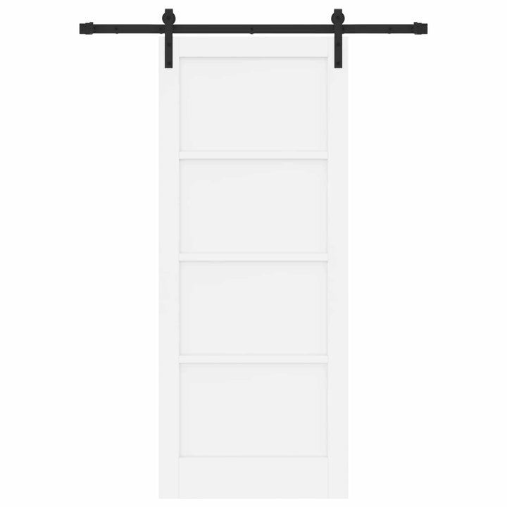 Skydedør Hvid 83 x 202 cm Massivt fyrretræ