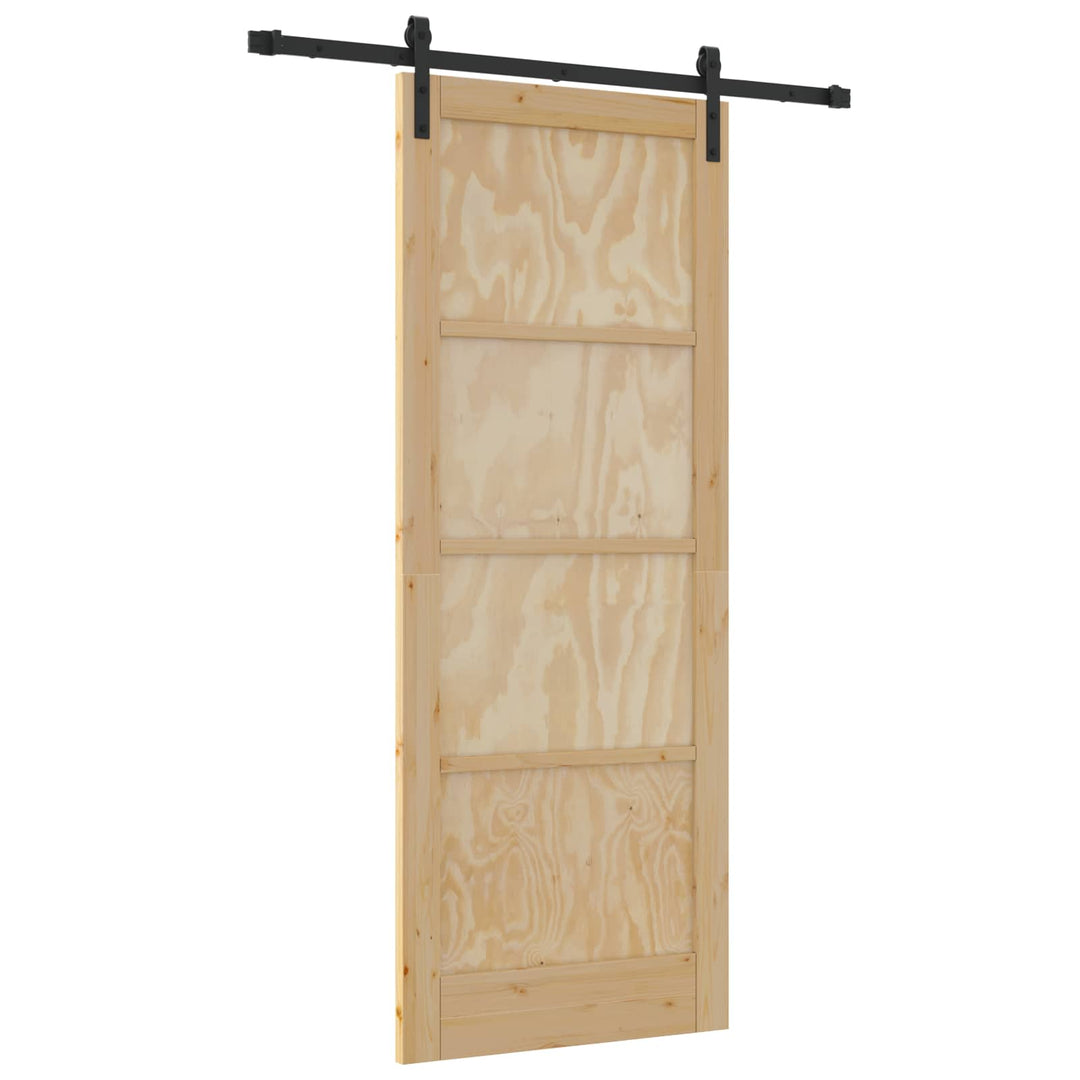Skydedør Naturfarvet 83 x 211 cm Massivt fyrretræ