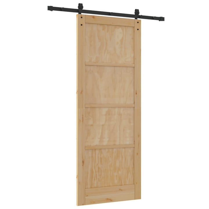 Skydedør Naturfarvet 83 x 211 cm Massivt fyrretræ