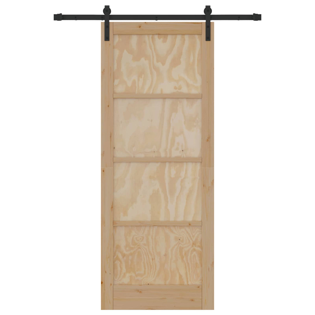 Skydedør Naturfarvet 83 x 211 cm Massivt fyrretræ