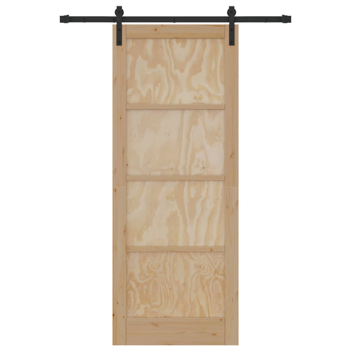 Skydedør Naturfarvet 83 x 211 cm Massivt fyrretræ