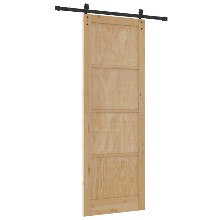 Skydedør Naturfarvet 83 x 232 cm Massivt fyrretræ