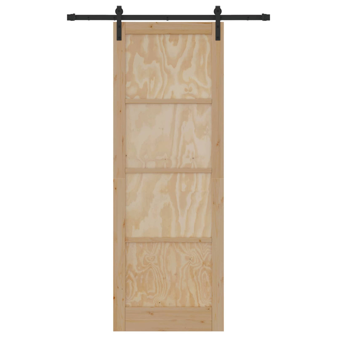Skydedør Naturfarvet 83 x 232 cm Massivt fyrretræ