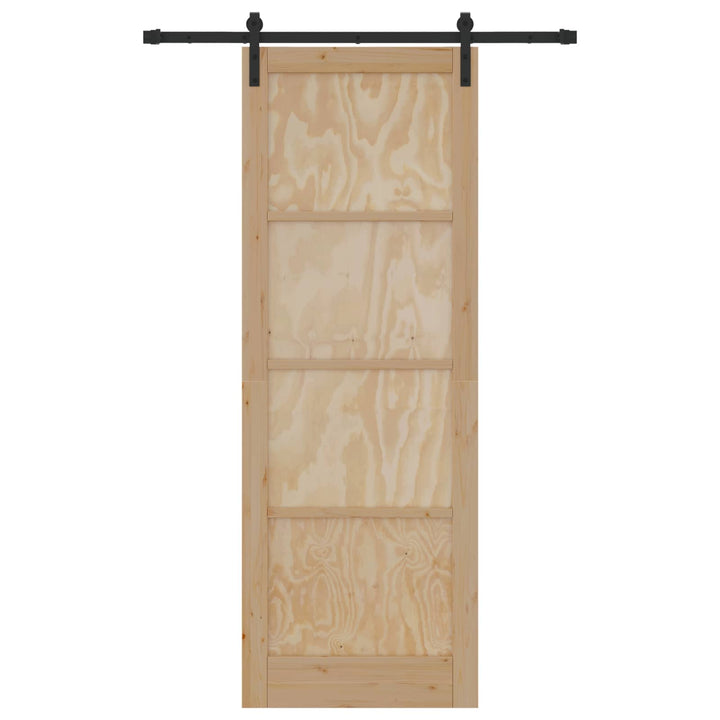 Skydedør Naturfarvet 83 x 232 cm Massivt fyrretræ