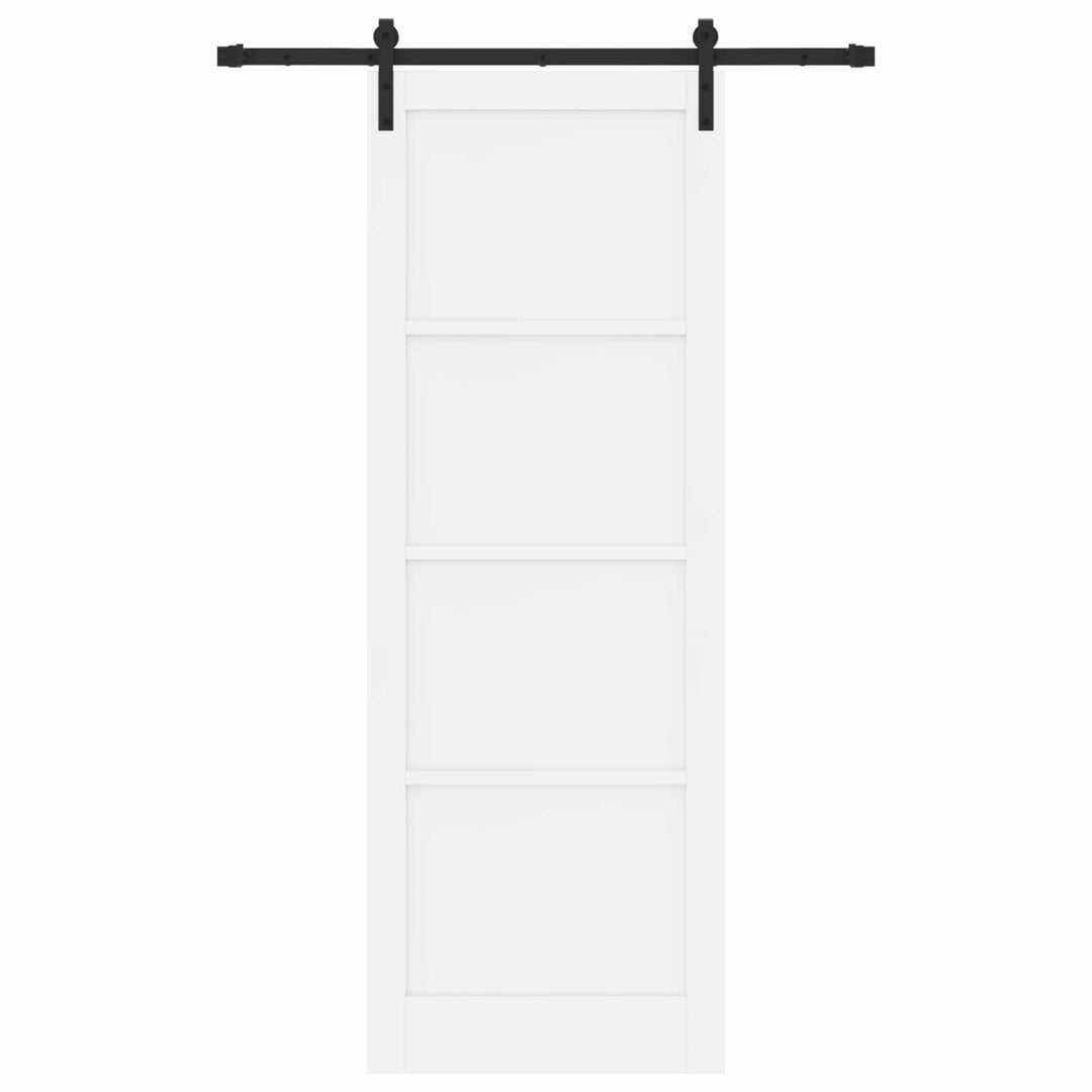 Skydedør Hvid 83 x 232 cm Massivt fyrretræ