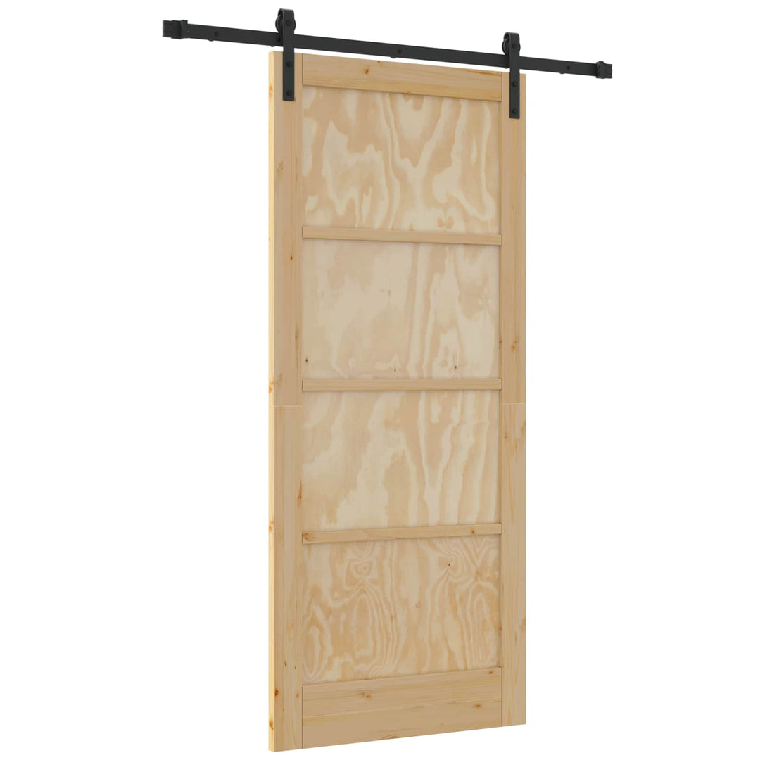 Skydedør Naturfarvet 86 x 198,5 cm Massivt fyrretræ