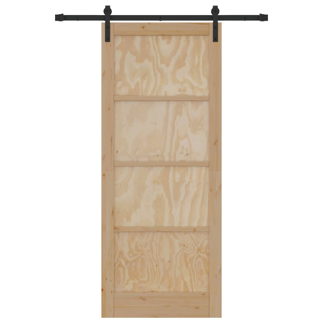Skydedør Naturfarvet 86 x 211 cm Massivt fyrretræ