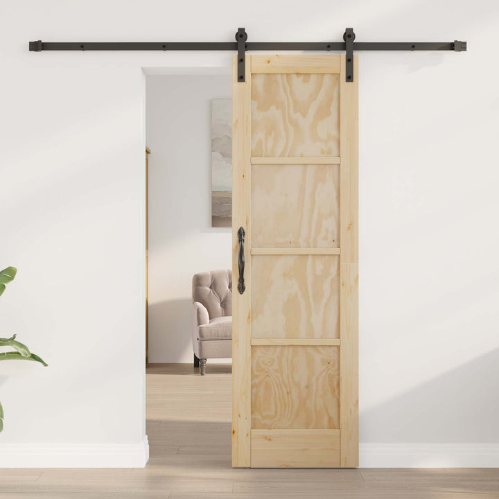 Skydedør Naturfarvet 61 x 198,5 cm Massivt fyrretræ
