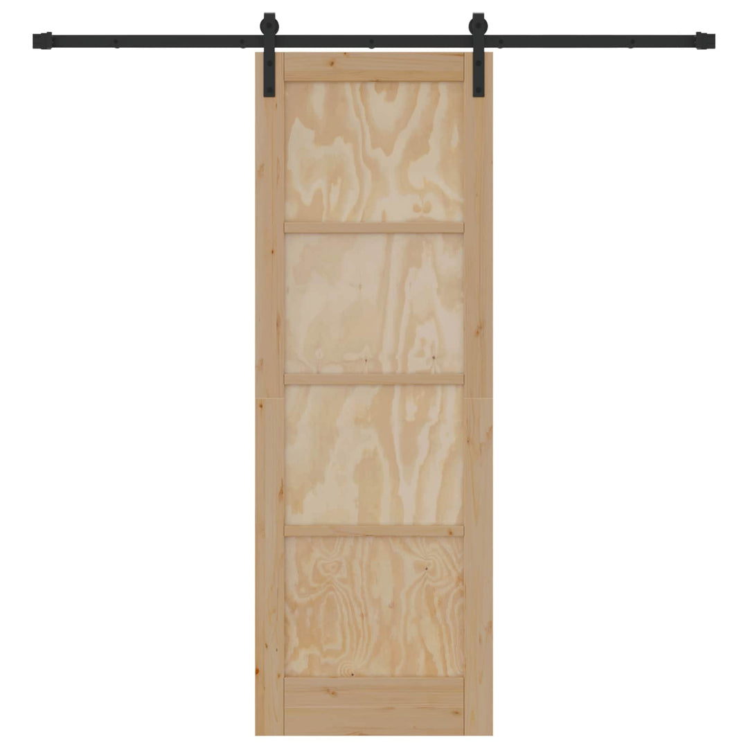 Skydedør Naturfarvet 73,5 x 211 cm Massivt fyrretræ
