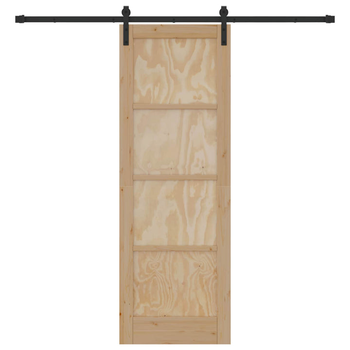 Skydedør Naturfarvet 73,5 x 211 cm Massivt fyrretræ