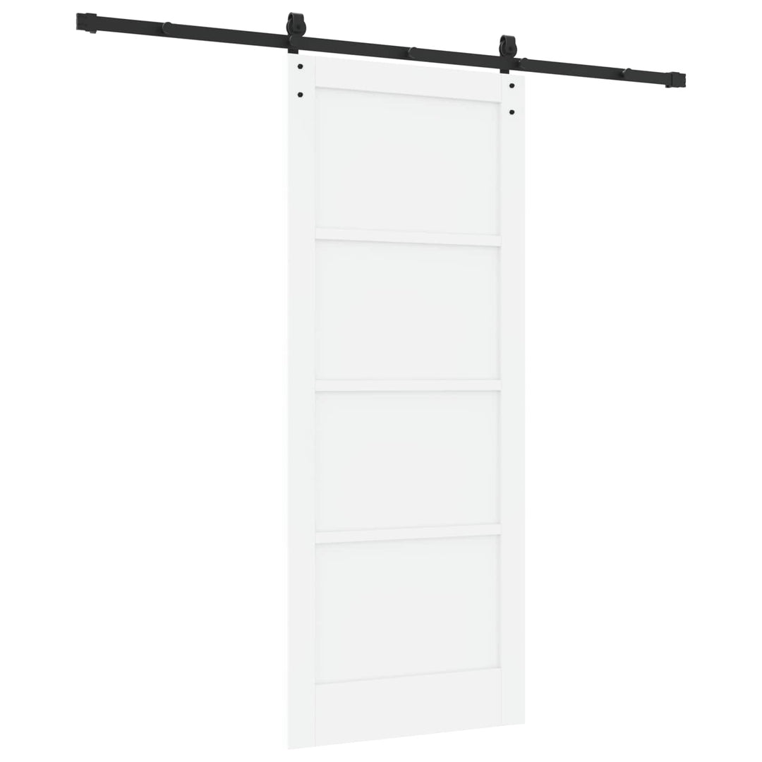 Skydedør Hvid 83 x 202 cm Massivt fyrretræ