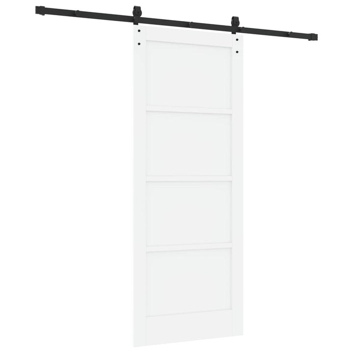 Skydedør Hvid 83 x 202 cm Massivt fyrretræ