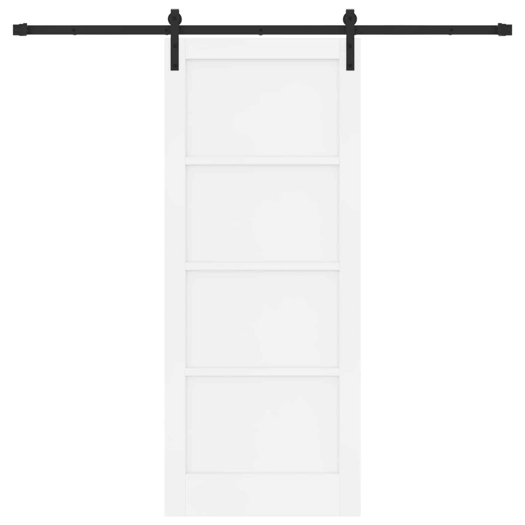 Skydedør Hvid 83 x 202 cm Massivt fyrretræ
