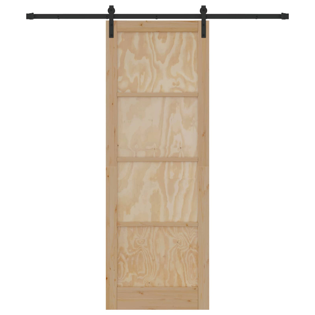 Skydedør Naturfarvet 83 x 232 cm Massivt fyrretræ