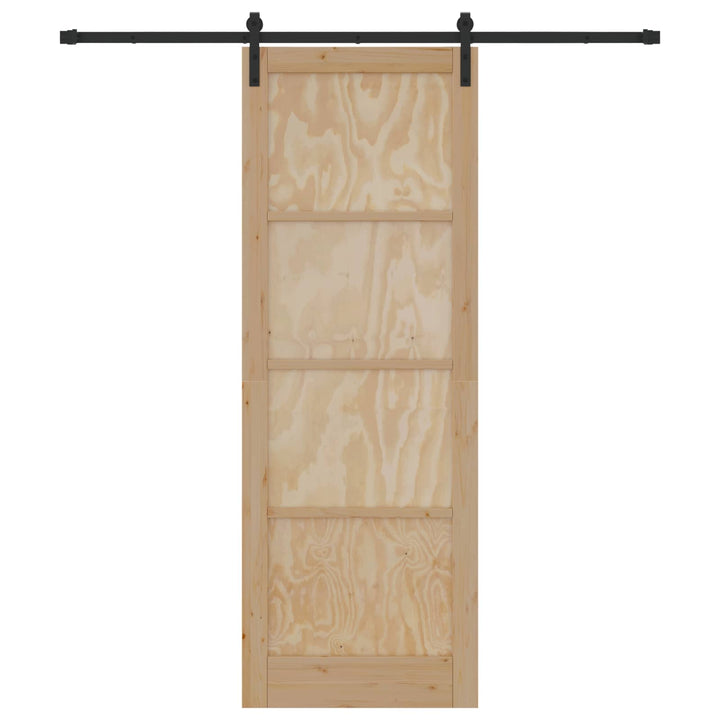 Skydedør Naturfarvet 83 x 232 cm Massivt fyrretræ