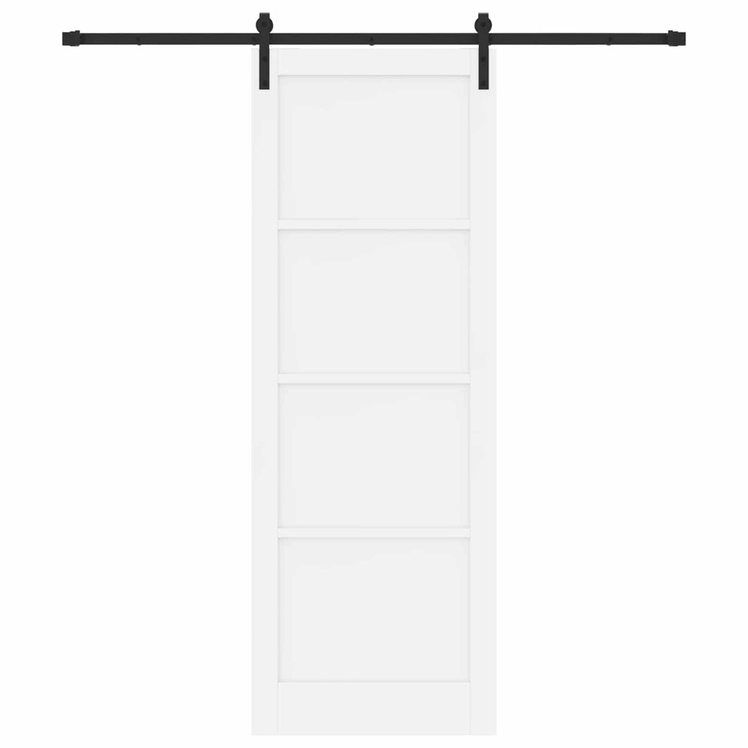 Skydedør Hvid 83 x 232 cm Massivt fyrretræ