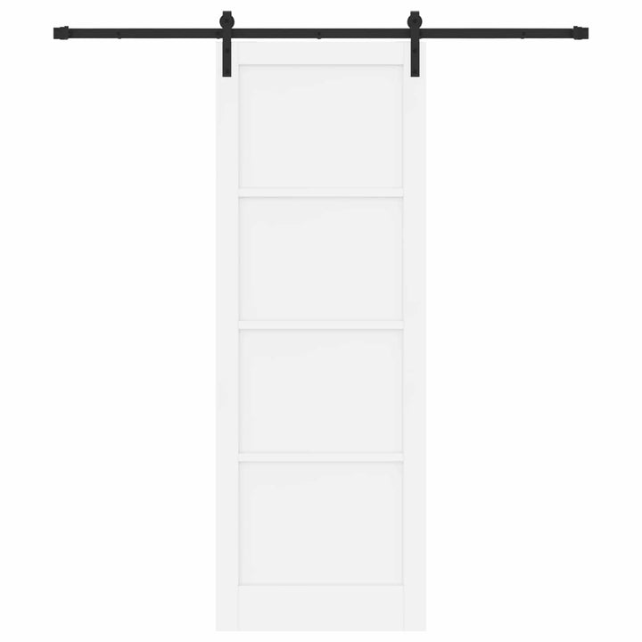 Skydedør Hvid 83 x 232 cm Massivt fyrretræ