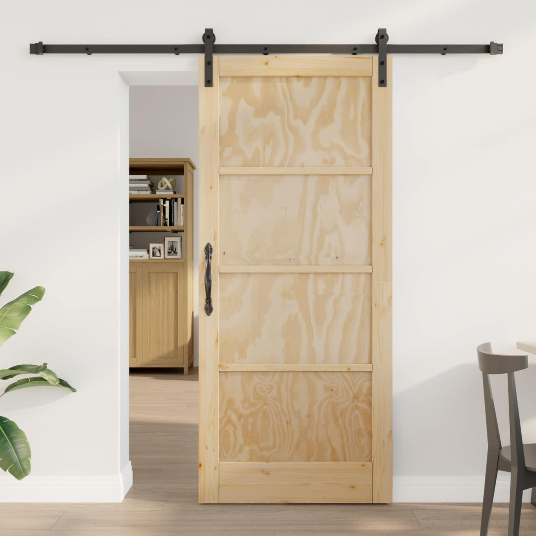 Skydedør Naturfarvet 86 x 198,5 cm Massivt fyrretræ